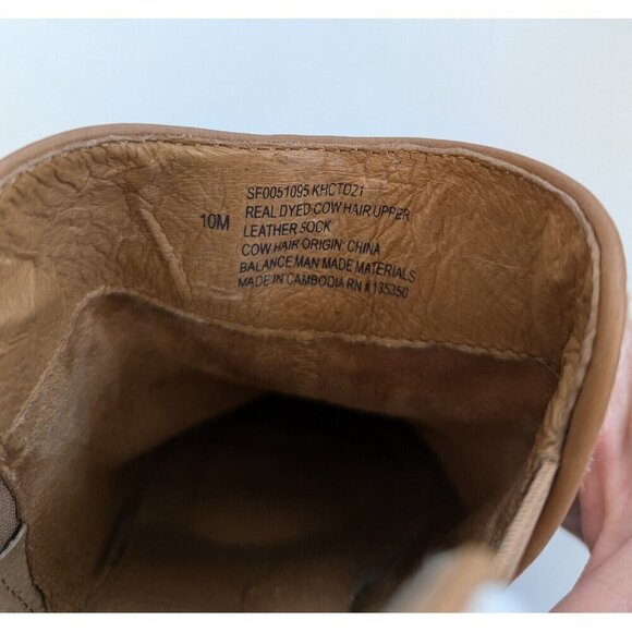 Sofft Women's Sacora Cowhair Ankle Boots Caramel/Ivory Size 10M - Picture 6 of 9